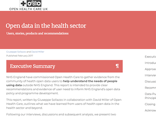 Open Data in the Health Sector report
