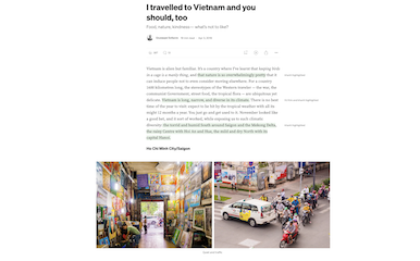 Vietnam travel article